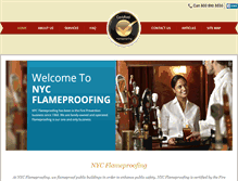 Tablet Screenshot of newyorkcityflameproofing.com